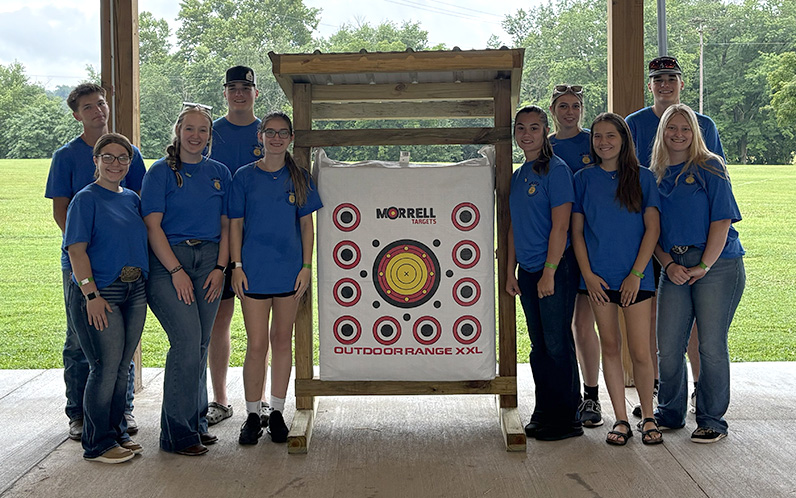 Featured image for “WV FFA annual improvement project builds Archery stands for new range at Cedar Lakes.”